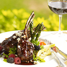 Two double lamb chops Keens Steakhouse New York City