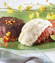 Petite filet and lobster tail Corner House Racine, Wisconsin