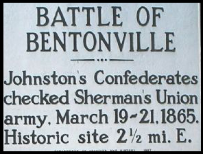 BentonVille Battlefield Site