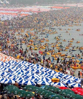 Haeundae Beach in Busan South Korea